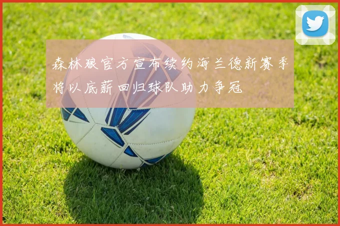 森林狼官方宣布续约海兰德新赛季将以底薪回归球队助力争冠